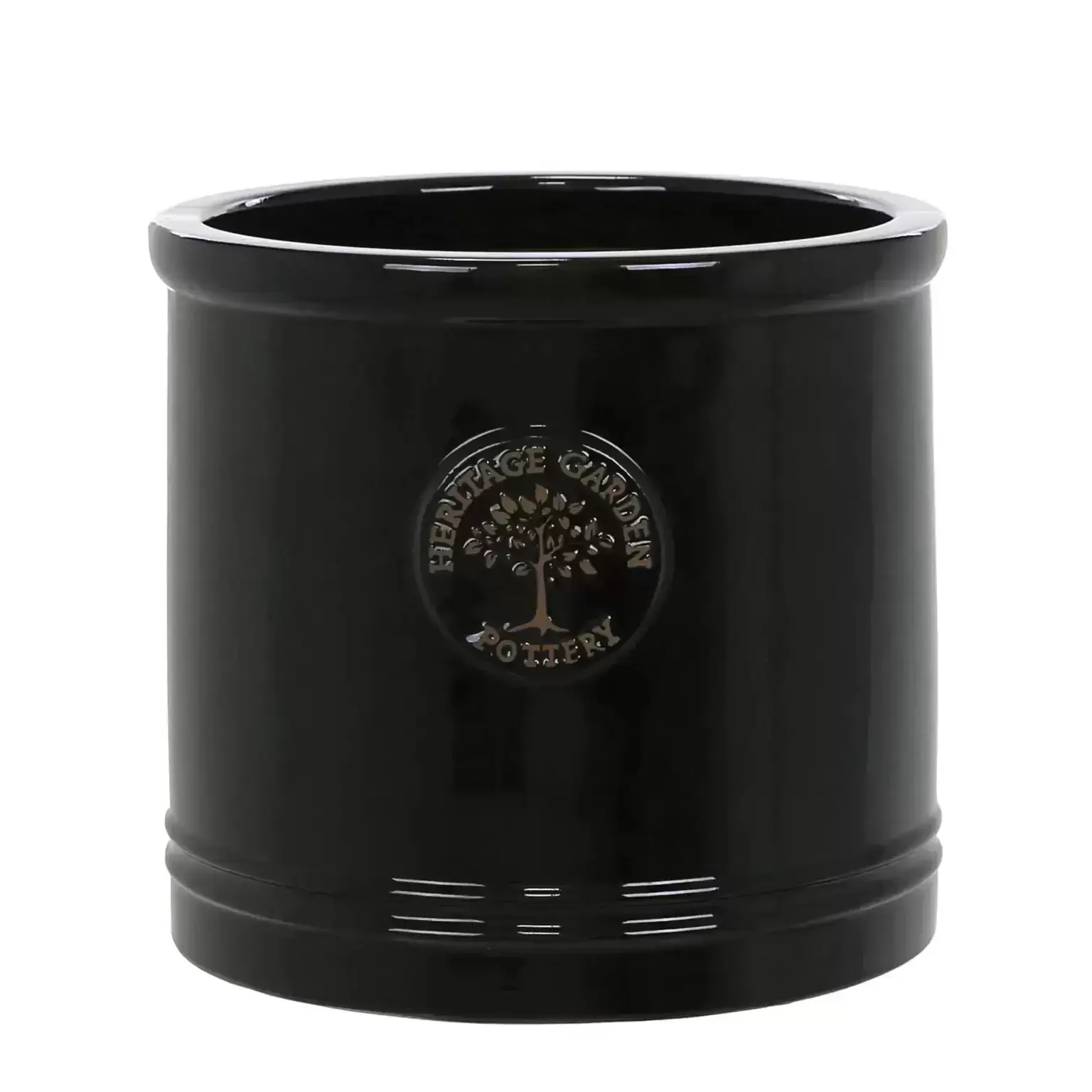 Heritage Black Cylinder Pot Cm Cowell S Garden Centre Woolsington