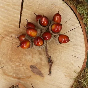 Acorn Bunch Artificial Decoration - Brown