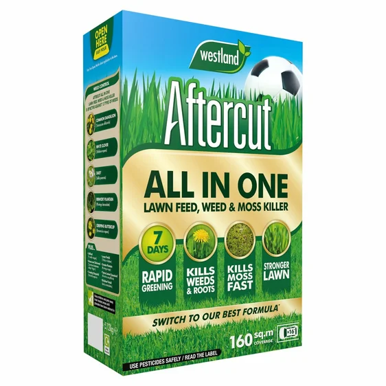 Aftercut All In One Lawn Feed & Weed Killer - 150m²