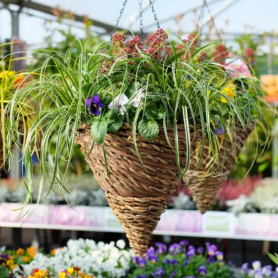 Autumn Hanging Basket Cone - 14"