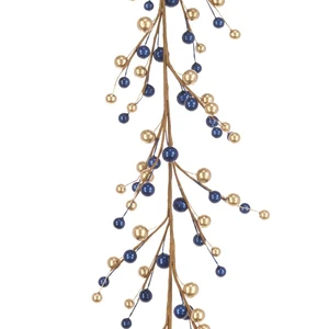 Bare Branch Berry Garland - Blue & Gold