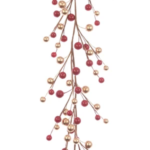 Bare Branch Berry Garland - Red & Gold