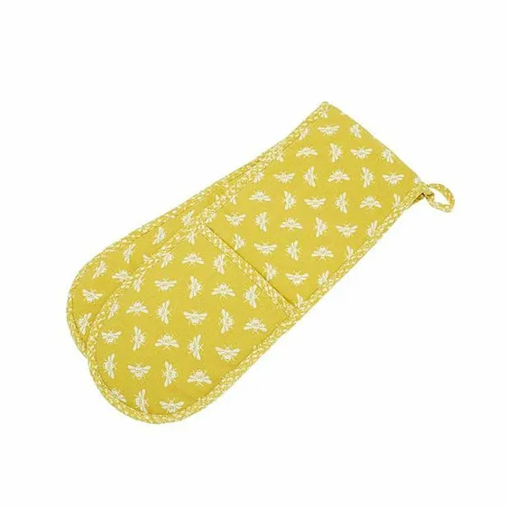 Bee Double Oven Glove - Ochre