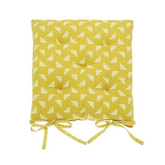 Bee Seat Cushion - Ochre