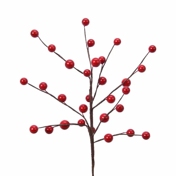 Berries Decorative Sprig - Red