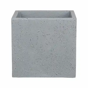 Beton Grey Cube Pot 30cm