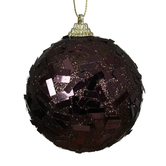 Black Glitter Bauble Tree Decoration