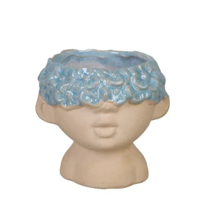 Blue Flower Head Pot - ⌀ 6cm