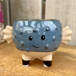 Blue Pufferfish Pot - ⌀ 6cm