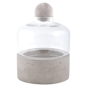 Bottle Terrarium Planter with Concrete Base - Small - image 1