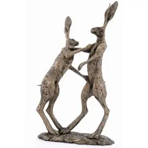 Boxing Hares Sculpture