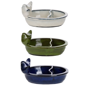 Ceramic Bird Bath & Feeder