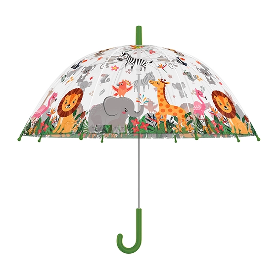 Childrens Clear Umbrella - Jungle