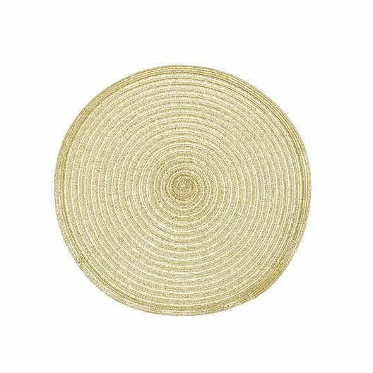 Circular Lurex Placemat - Red - image 1