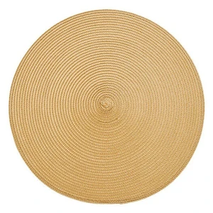 Circular Ribbed Placemat - Golden