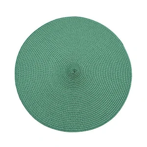 Circular Ribbed Placemat - Green