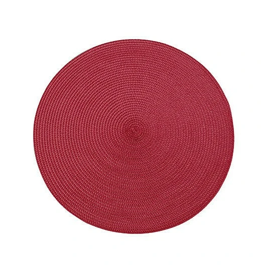 Circular Ribbed Placemat - Red