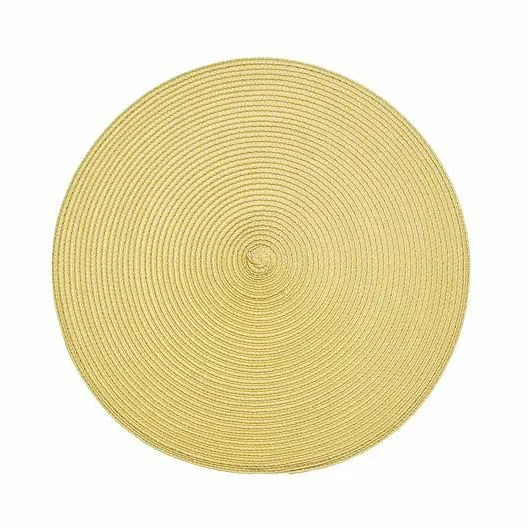 Circular Ribbed Placemat - Saffron