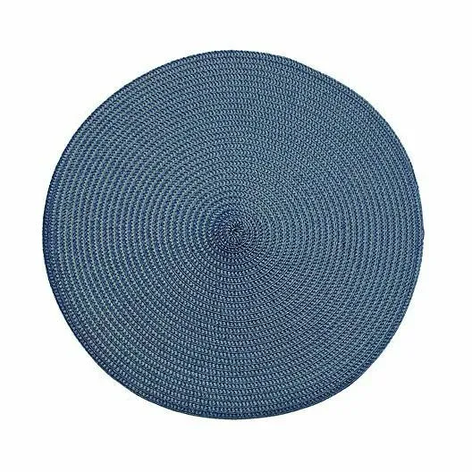 Circular Ribbed Placemat - Slate Blue