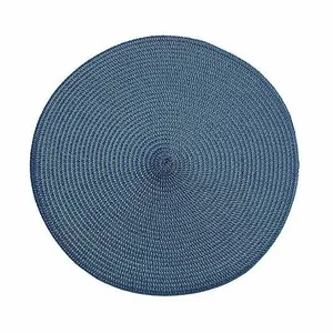 Circular Ribbed Placemat - Slate Blue