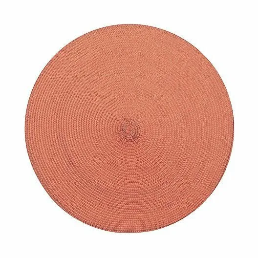 Circular Ribbed Placemat - Terracotta