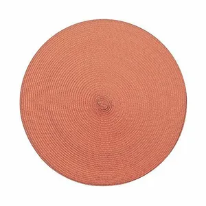 Circular Ribbed Placemat - Terracotta