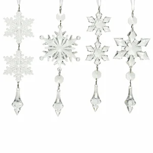 Clear Snowflake Tree Decoration