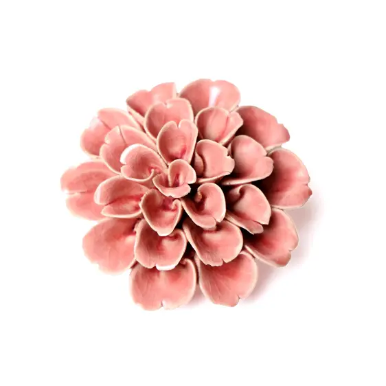 Coral Pink Flower Wall Art - image 1