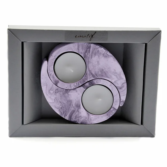 CorinCraft Black Iris Tea Light Ying Yang