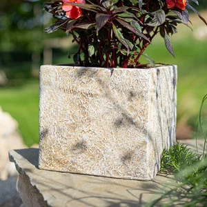 Cotswold Stone Cube Pot 37cm - image 2