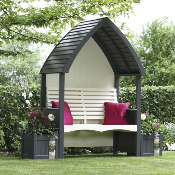 AFK Cottage Arbour Charcoal & Cream