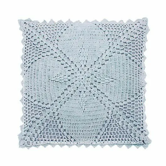 Crochet Cushion - Pale Blue