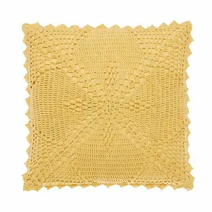 Crochet Cushion - Pale Ochre