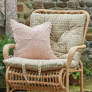 Crochet Cushion - Pale Pink - image 2