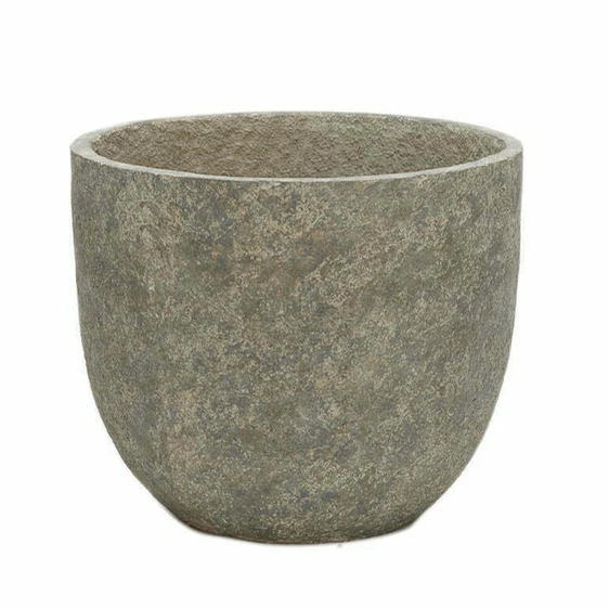 Cut Stone Egg Pot Ø37cm - image 1