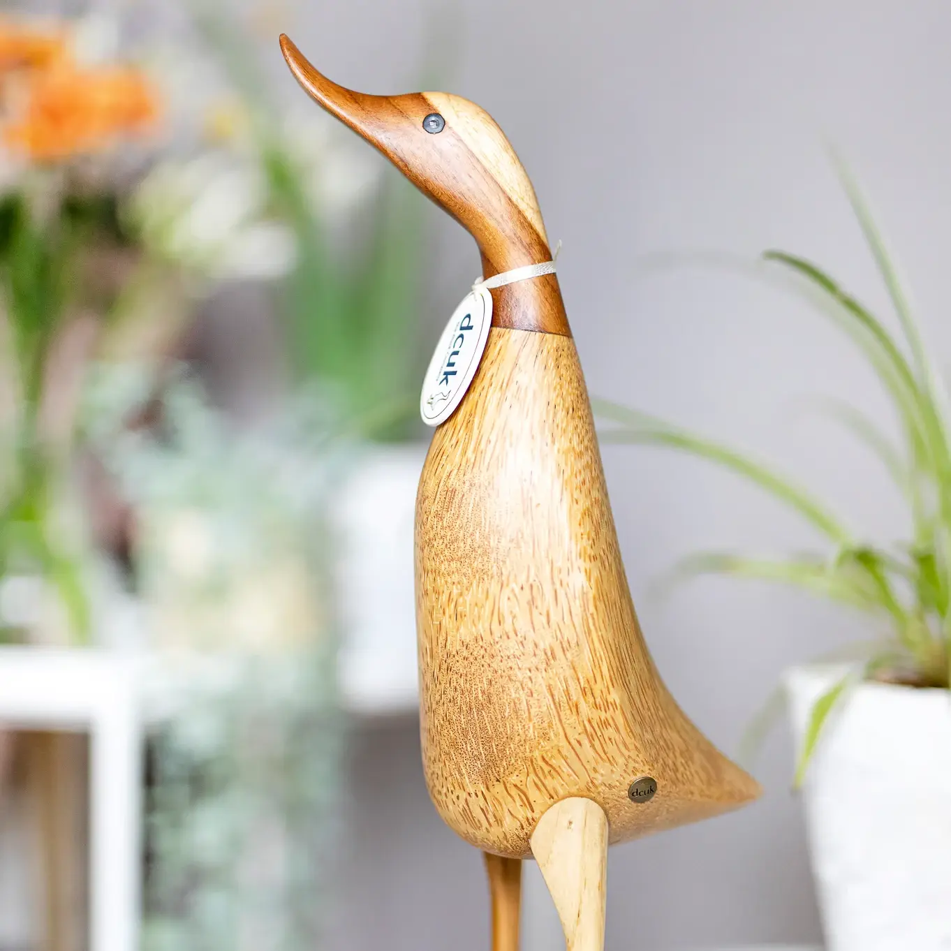 DCUK Natural Wooden Ducklet Figurine - Cowell's Garden Centre | Woolsington