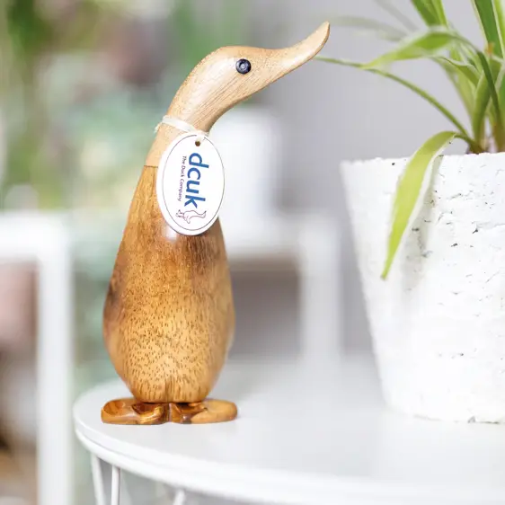 DCUK Natural Wooden Duckling Figurine - image 1