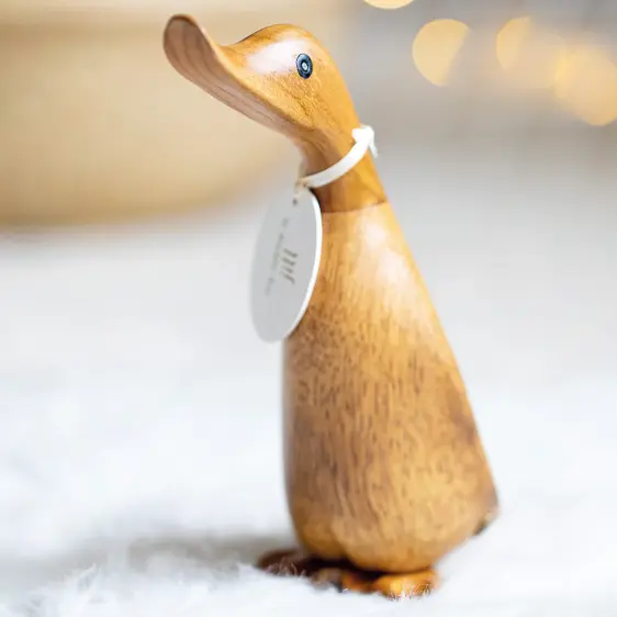 DCUK Natural Wooden Duckling Figurine - image 2