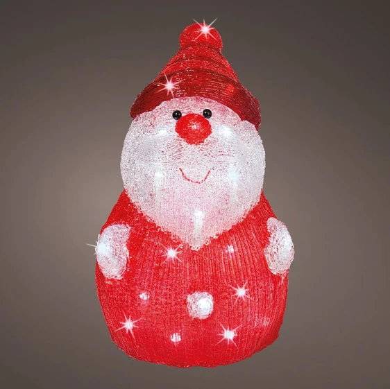 Decorative Acrylic Round Santa