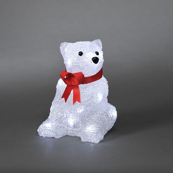 Decorative Acrylic Sitting Polar Bear - image 2