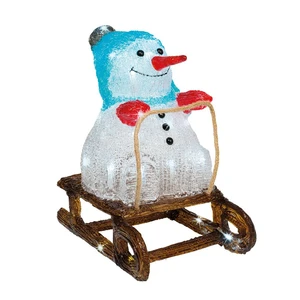 Decorative Acrylic Skiing Snowman - image 2