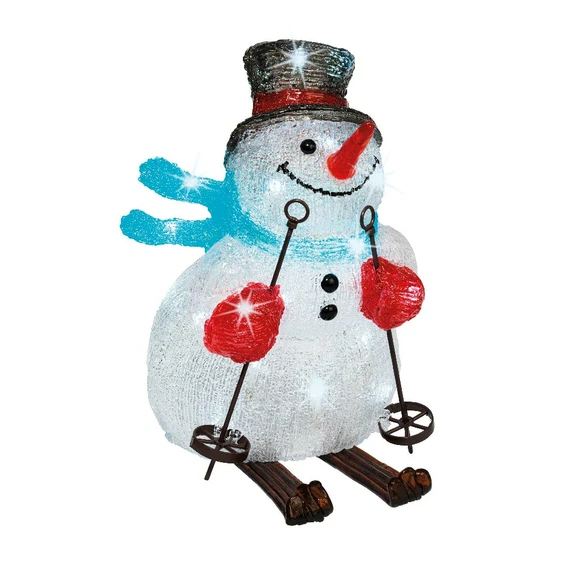 Decorative Acrylic Skiing Snowman - image 4