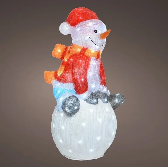 Decorative Acrylic Snowman on Snowball