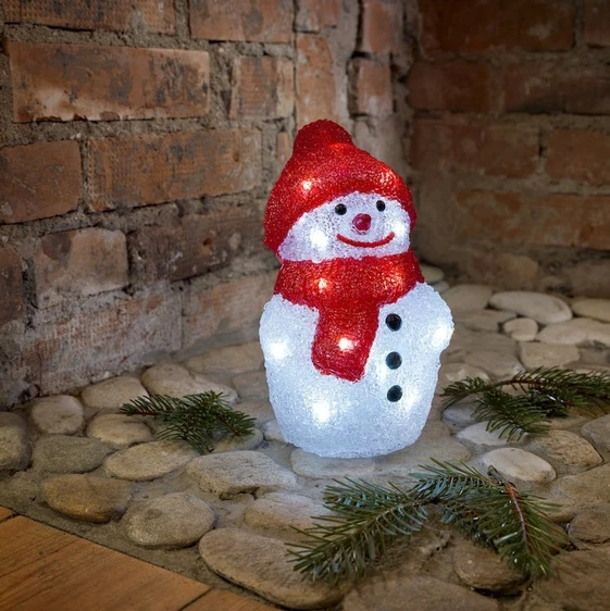 Decorative Acrylic Snowman with Cap - image 1