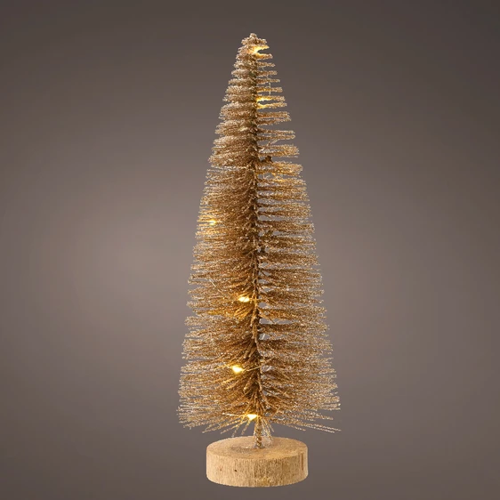 Decorative Light Up Mini Tree - Gold Medium