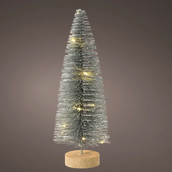 Decorative Light Up Mini Tree - Silver Medium