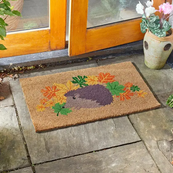 Doormat - Autumn Hedgehog