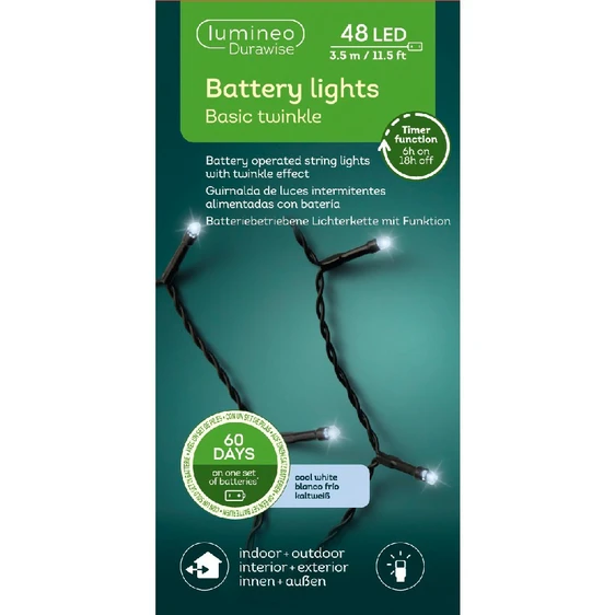 Durawise Basic Twinkle Lights - Cool White (48 lights) - image 2