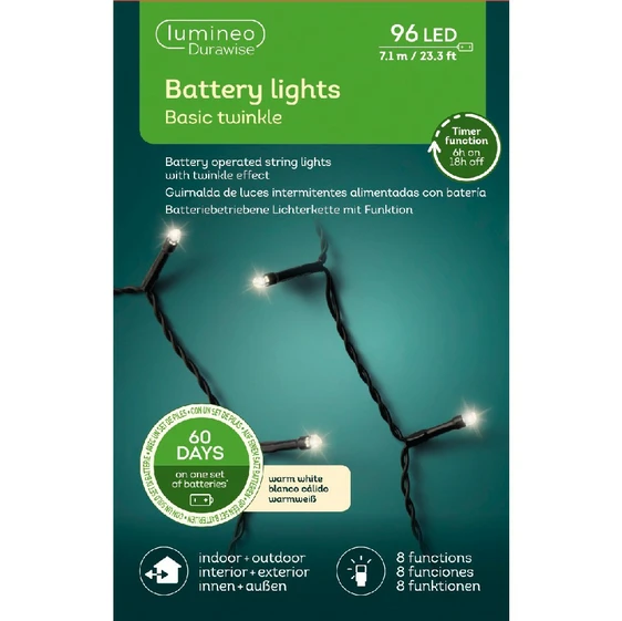 Durawise Basic Twinkle Lights - Warm White (96 lights) - image 2