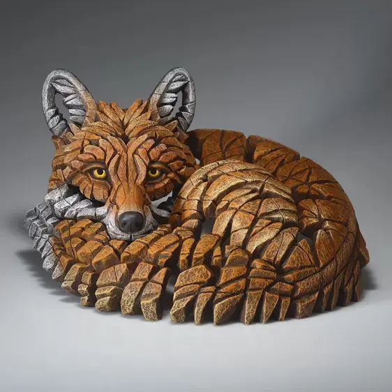 Edge Sculpture Curled Up Fox - image 1